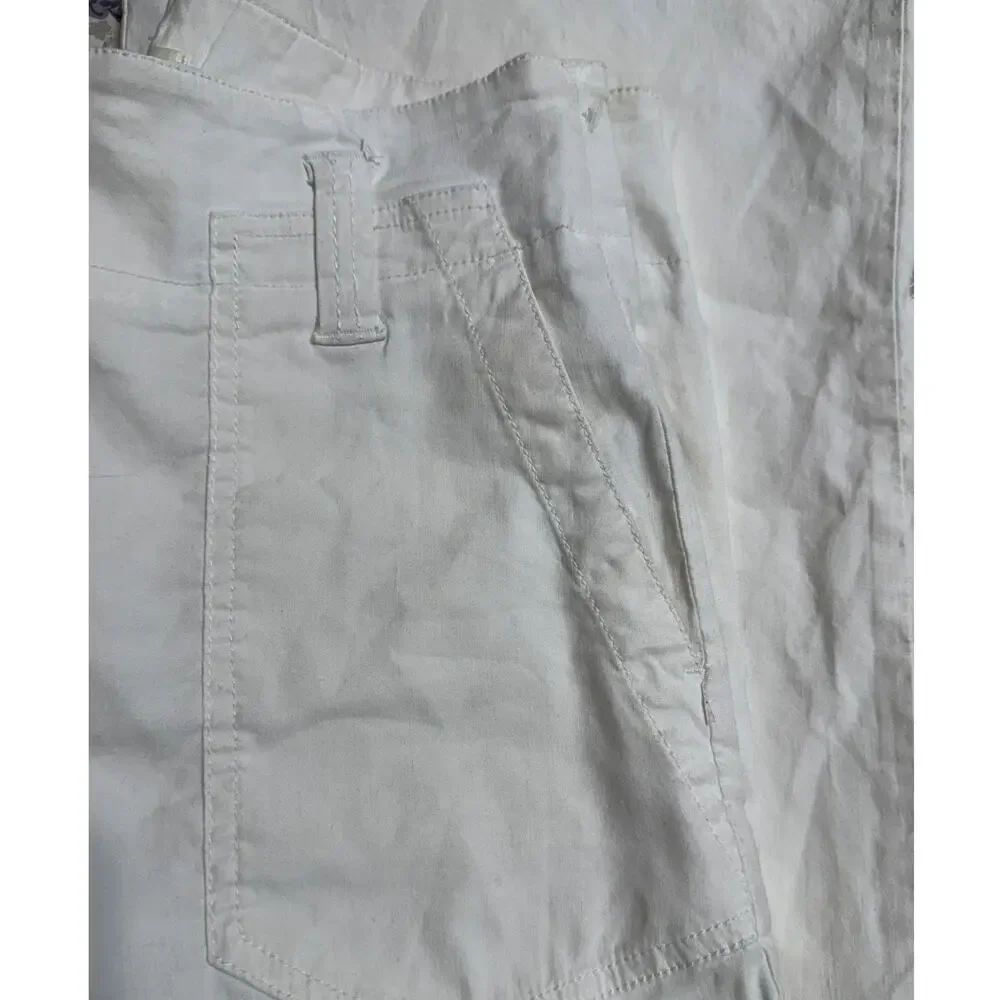 Maeve by Anthropologie The Naomi Wide Leg Linen Blend Pants, White, Size 4 - Picture 8 of 11